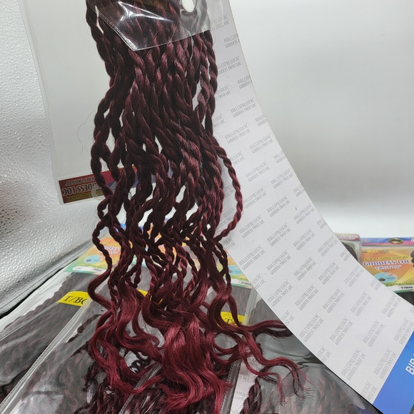 Goddess Loc Twist 20" 5pks - Coloits 1 1b/30 1b/burgandy - Picture 5 of 16